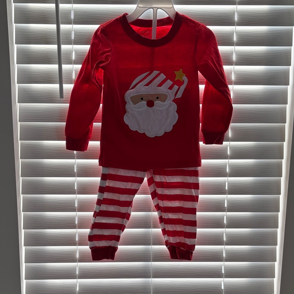 Festive Red Santa Kids Pajamas